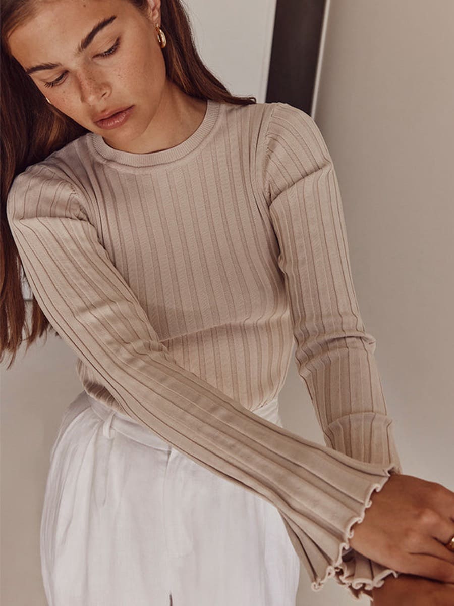 white-long-sleeve-ribbed-top