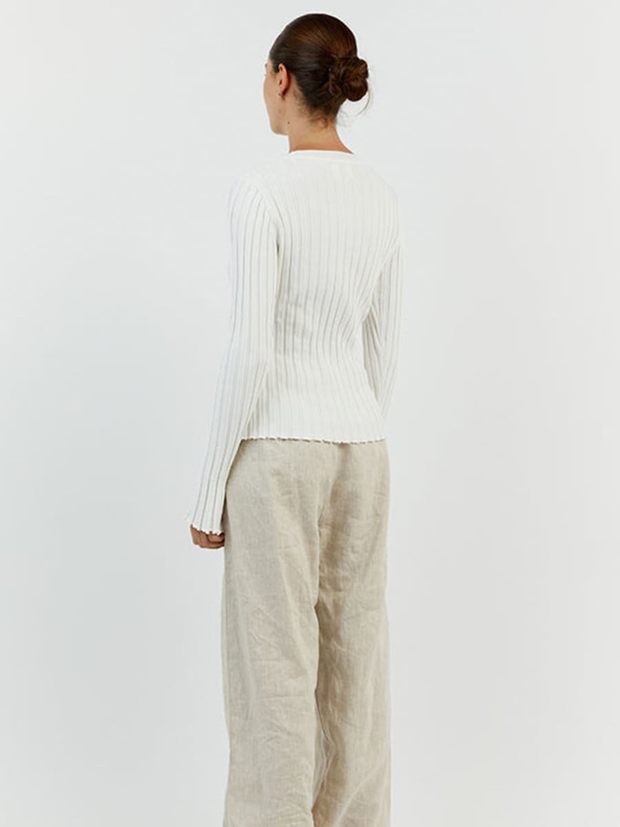 Miley - Round Neck Pitted Sweater