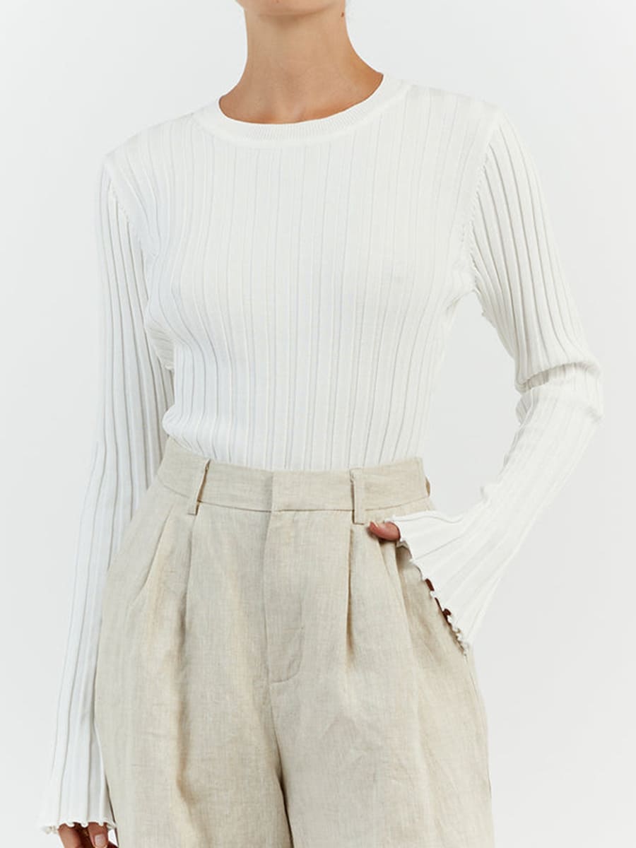 Miley - Round Neck Pitted Sweater